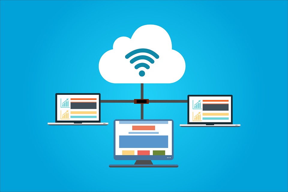 Cloud Computing, Workstations connected to a cloud server